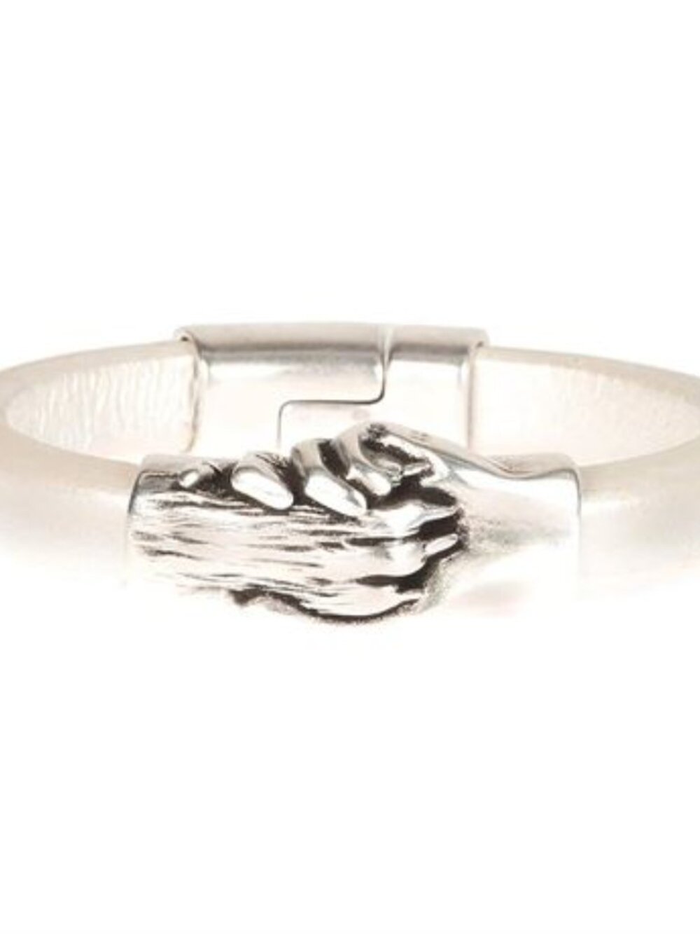 NWT  Silver Plated Hand & Paw Project™ Charm Leather Bracelet (Large & X-Large)